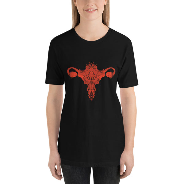 Death Metal Uterus, Unisex T-Shirt, Black