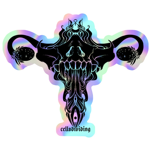 Death Metal Uterus, Holographic Sticker