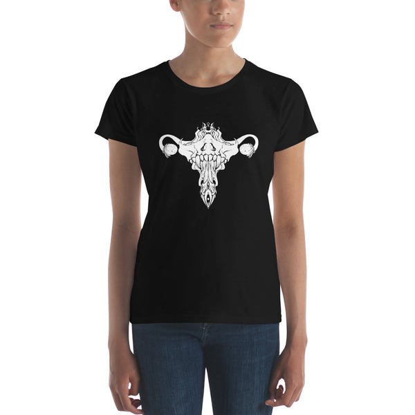 Death Metal Uterus, Ladies T-Shirt, Black