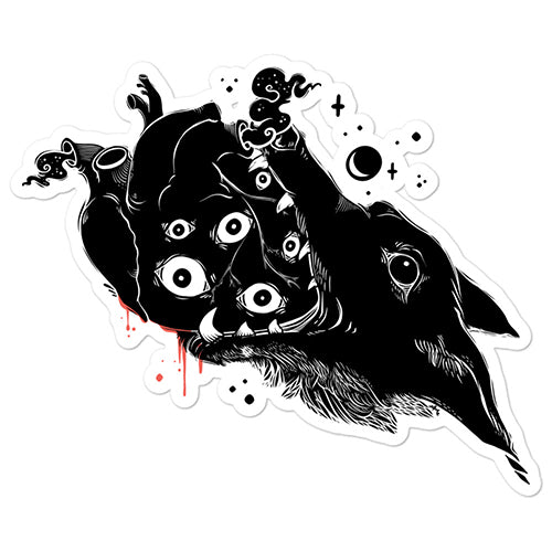 Wolf Eating Heart, Sticker