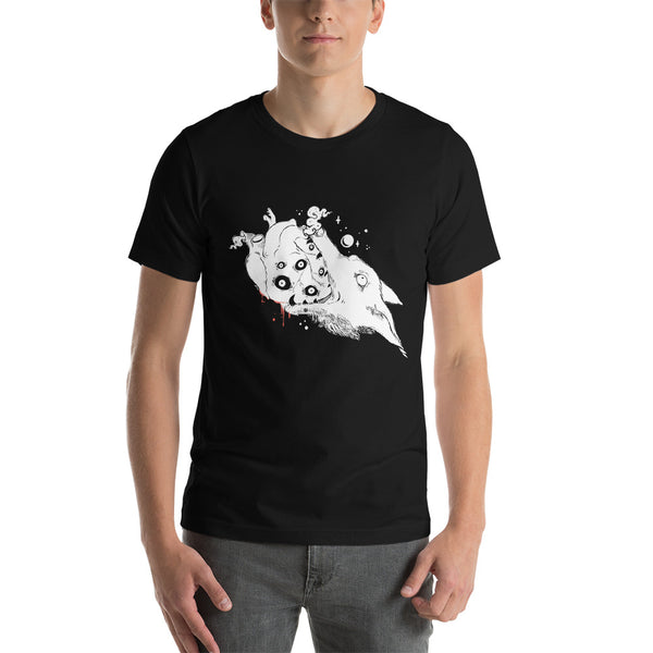 Wolf & Anatomical Heart, Unisex T-Shirt, Black