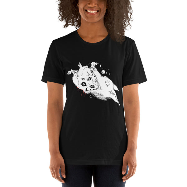 Wolf & Anatomical Heart, Unisex T-Shirt, Black