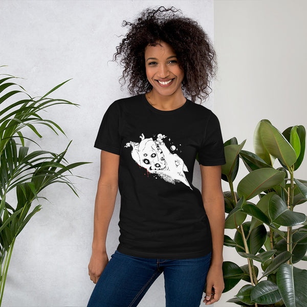 Wolf & Anatomical Heart, Unisex T-Shirt, Black