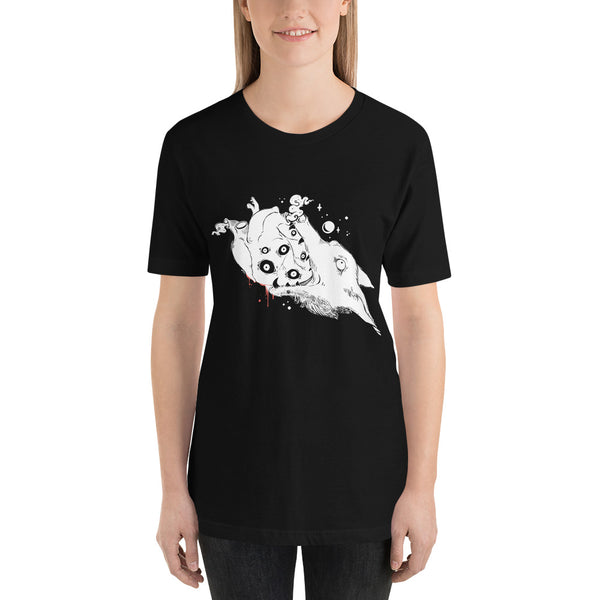 Wolf & Anatomical Heart, Unisex T-Shirt, Black