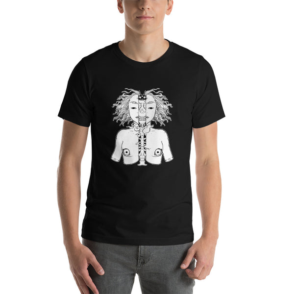 Skeleton Girl, Unisex T-Shirt, Black