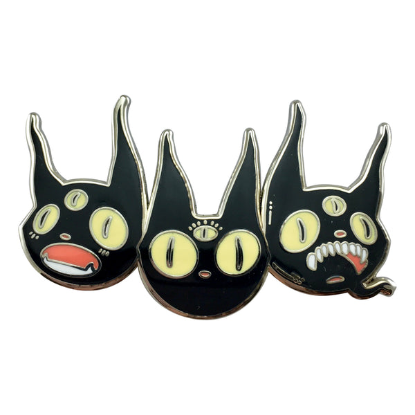 Three Black Cats, Enamel Pin