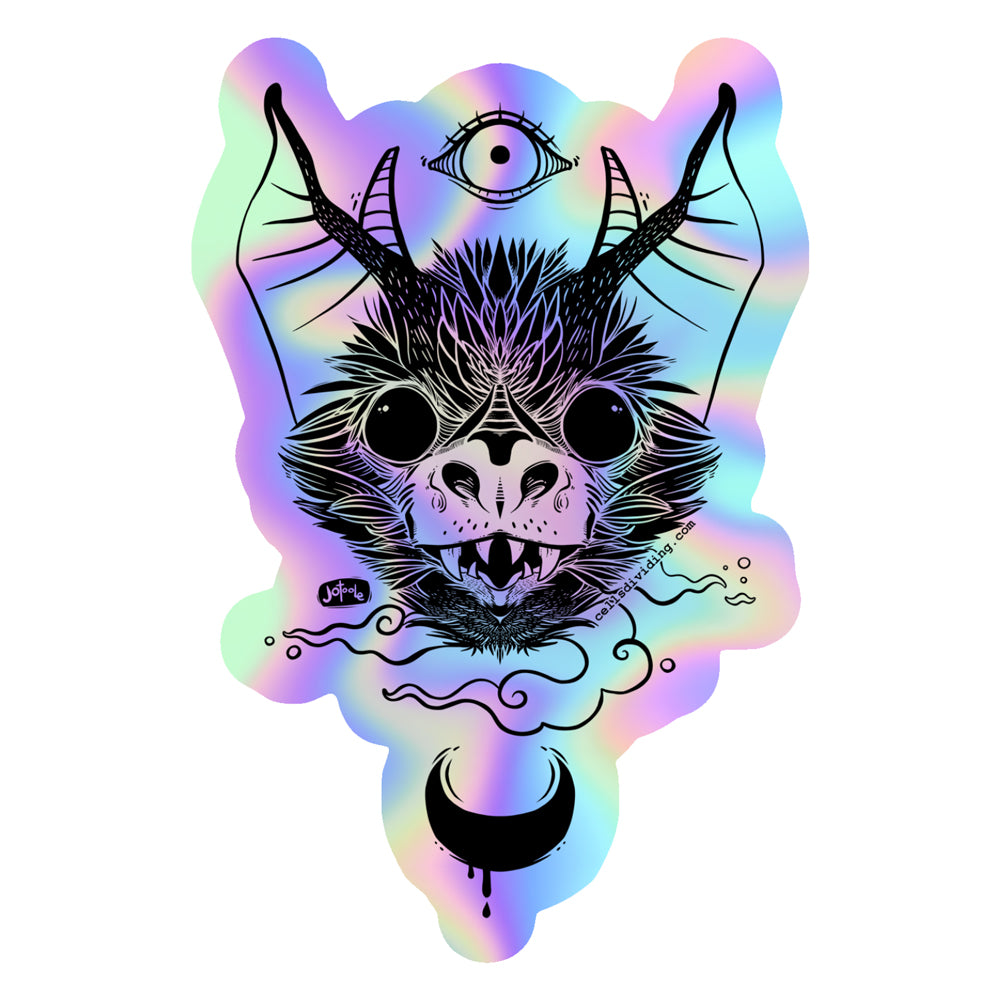 Bat, Holographic Sticker