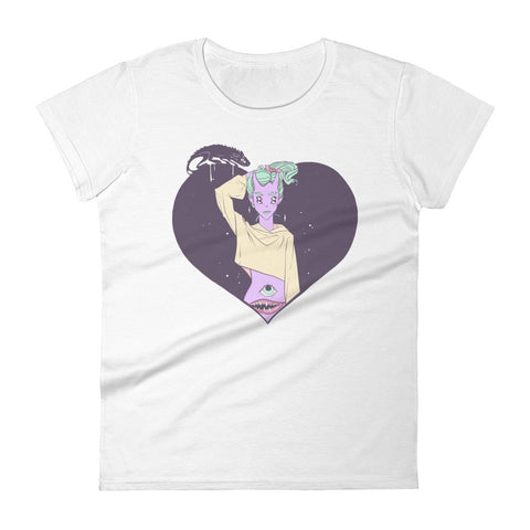 alien girl t-shirt with artwork by jotoole