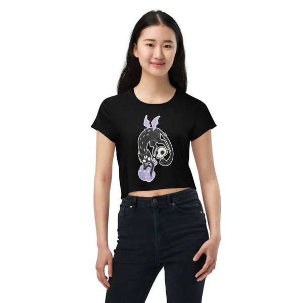 Bat Wing Cat, Sublimation Crop Top