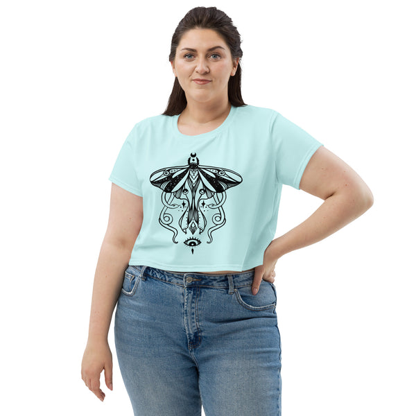 Luna Moth Magic, Sublimation Crop Top
