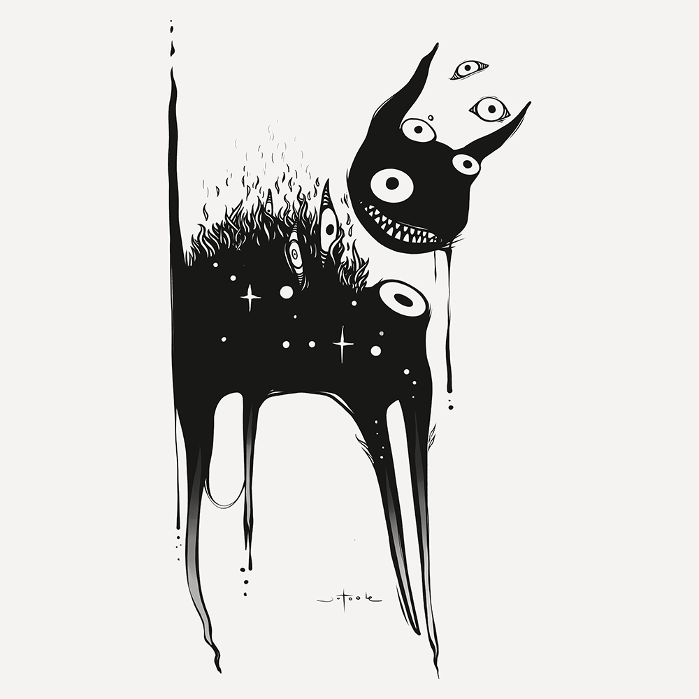 Black Cat, Matte Art Print Poster – CellsDividing