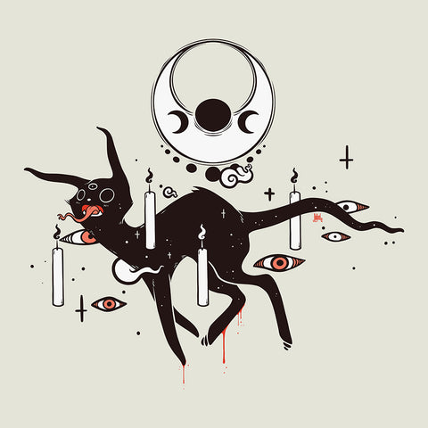 Spooky Cat, Matte Art Print Poster