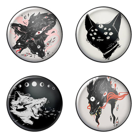 Many Eyes, 4-Pack Pin Buttons
