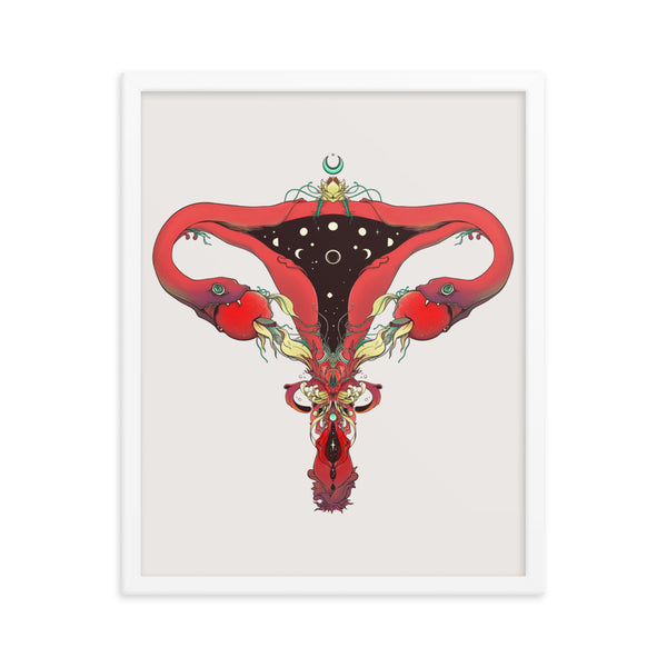 Snake Uterus Lilith, Framed Art Print