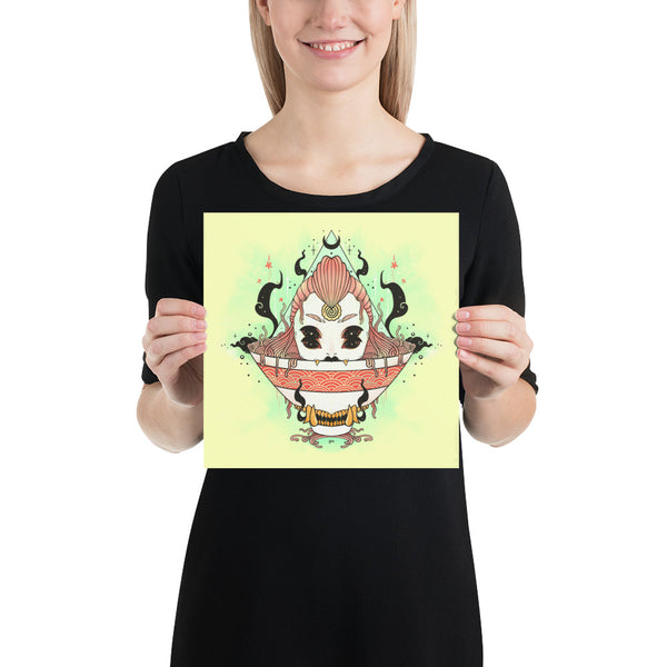 Monster Girl Ramen 2, Matte Art Print Poster