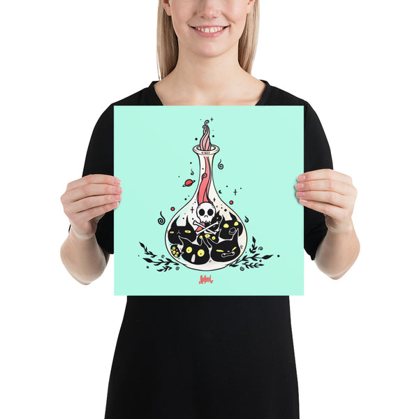 Cat Potion, Matte Art Print Poster