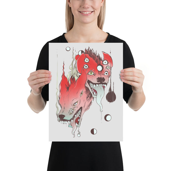 Hyenas, Matte Art Print Poster