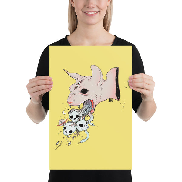 Sphynx Cat, Matte Art Print Poster