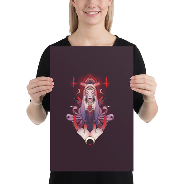 Purple Witch, Matte Art Print Poster