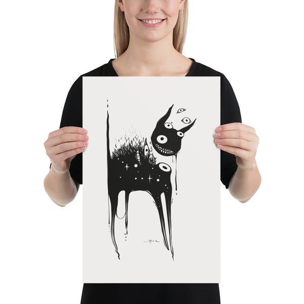 Black Cat, Matte Art Print Poster