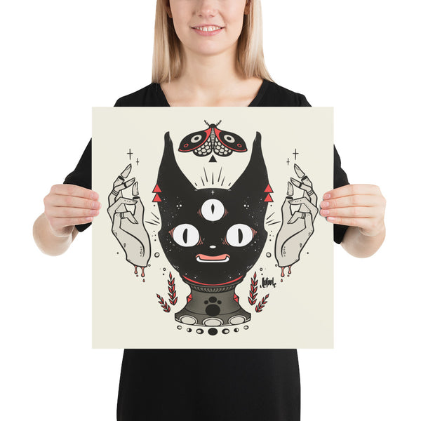 art print of a cat