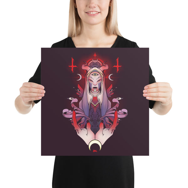 Purple Witch, Matte Art Print Poster