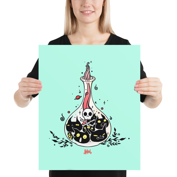 Cat Potion, Matte Art Print Poster