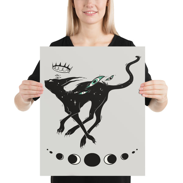 Running Cat, Matte Art Print Poster