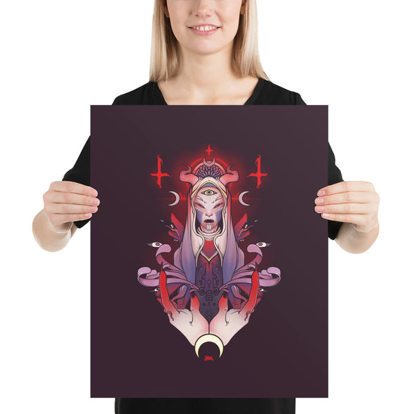 Purple Witch, Matte Art Print Poster