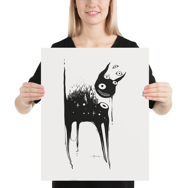 Black Cat, Matte Art Print Poster