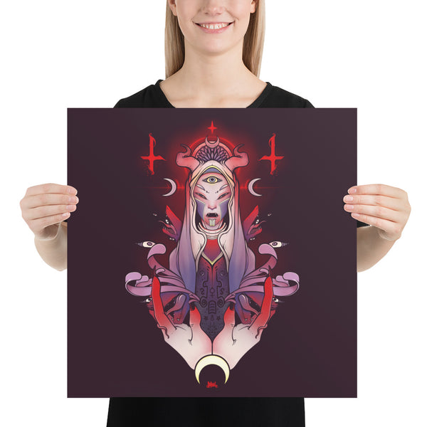 Purple Witch, Matte Art Print Poster