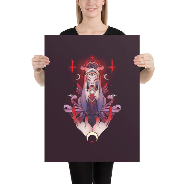 Purple Witch, Matte Art Print Poster