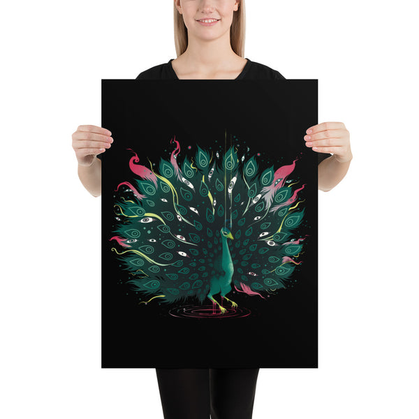Peacock, Matte Art Print Poster
