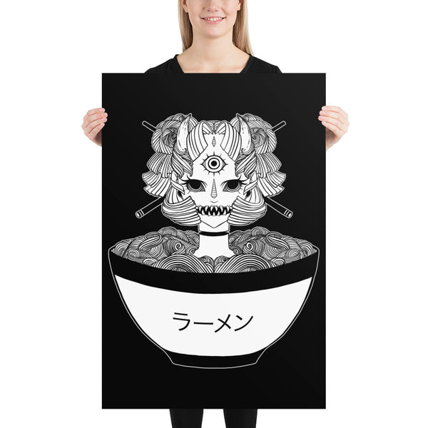 Monster Ramen, Matte Art Print Poster