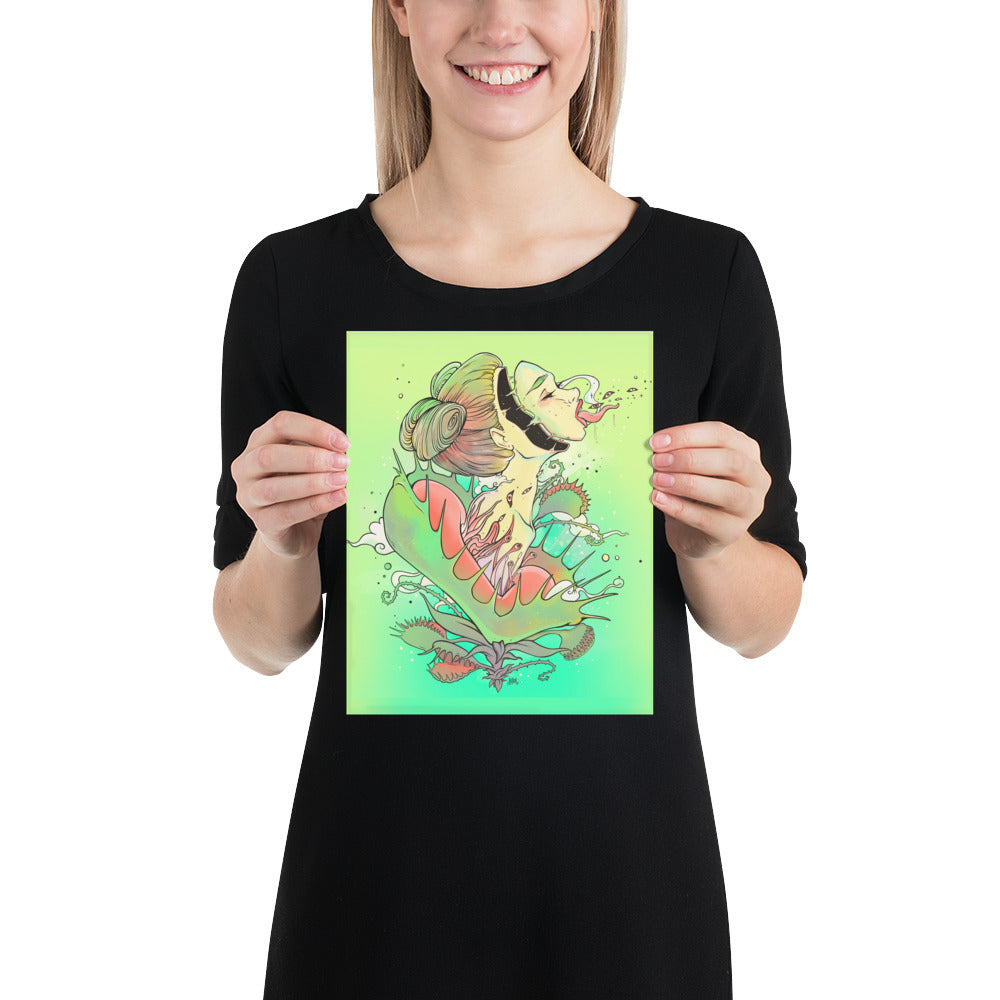 Venus Fly Trap Girl, Matte Art Print Poster