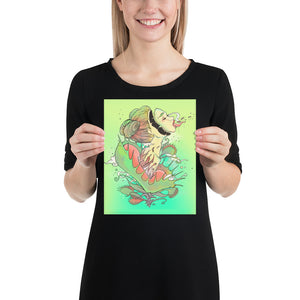 Venus Fly Trap Girl, Matte Art Print Poster