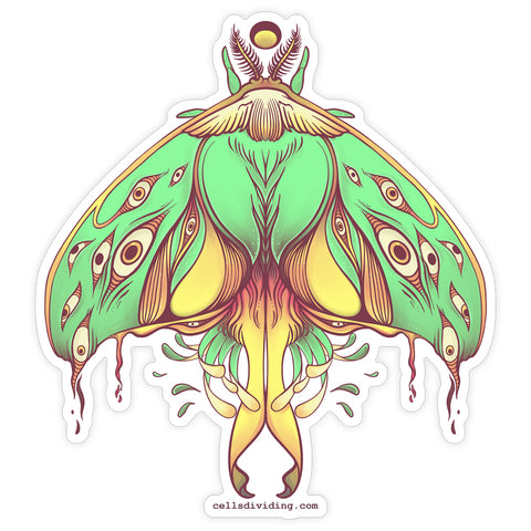 Luna Moth, Vinyl Sticker