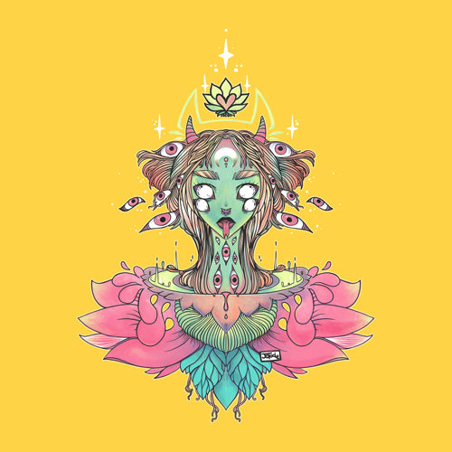 Sacred Lotus Creature Matte Art Print Poster