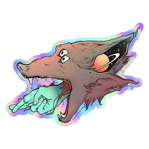 Wolf & Hand, Holographic Sticker