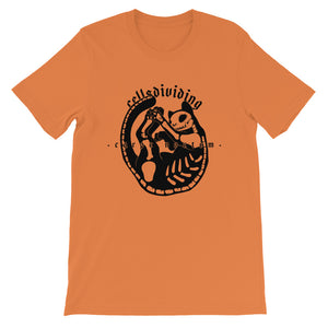 Skeleton Cat, Unisex T-Shirt, Burnt Orange