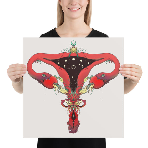 Snake Uterus Lilith, Matte Art Print Poster