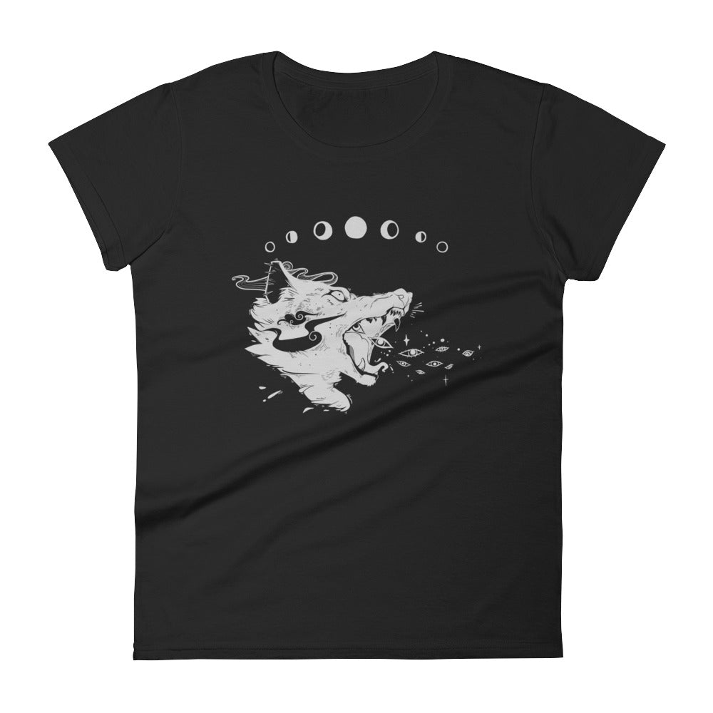 Wild Wolf Ladies T-Shirt, Black