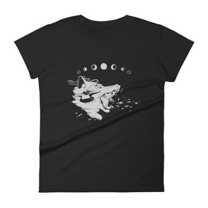 Wild Wolf Ladies T-Shirt, Black