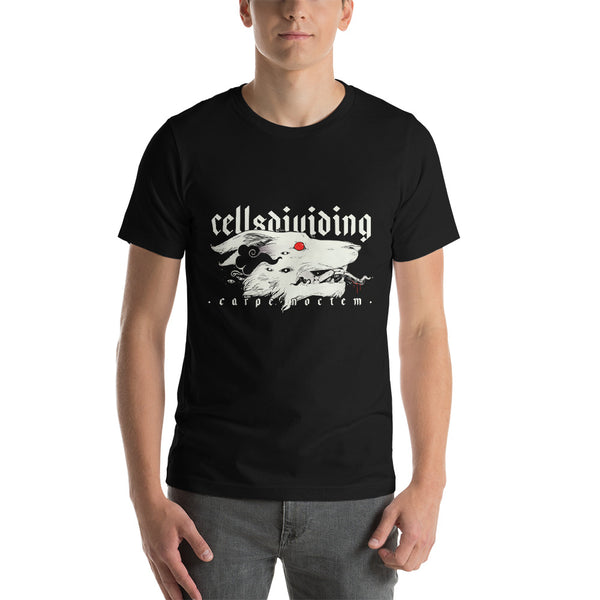 Wolf Carpe Noctem, Unisex T-Shirt, Black