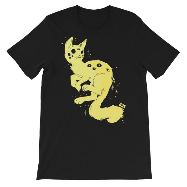 Many Eyed Spider Cat, Unisex T-Shirt, Black