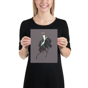 Cat And Witch Arm, Matte Art Print Poster