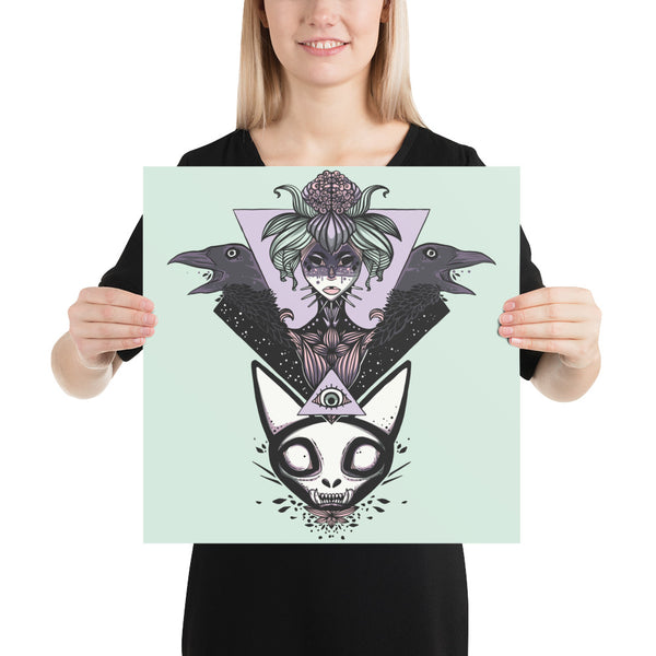 Witch & Crows, Matte Art Print Poster