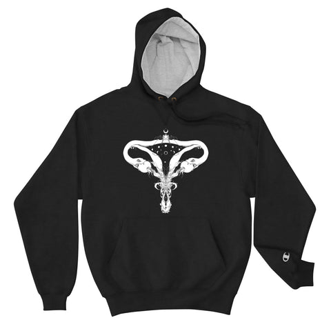 Snake Uterus Lilith, Hoodie, Black