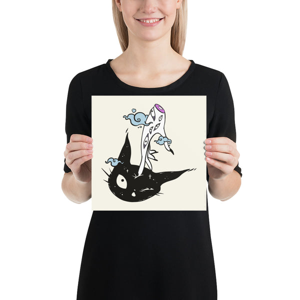 Witch Hand And Cat, Matte Art Print Poster