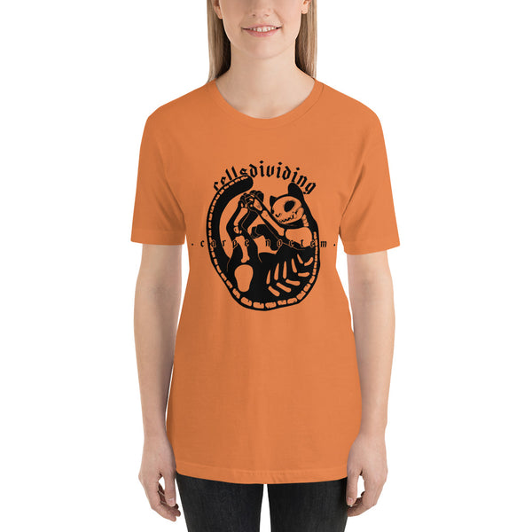 Skeleton Cat, Unisex T-Shirt, Burnt Orange